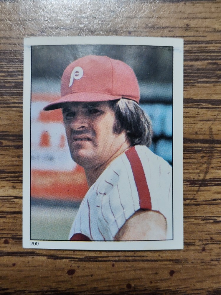 PETE ROSE 1981 TOPPS BASEBALL STICKER #200 PHILADELPHIA PHILLIES