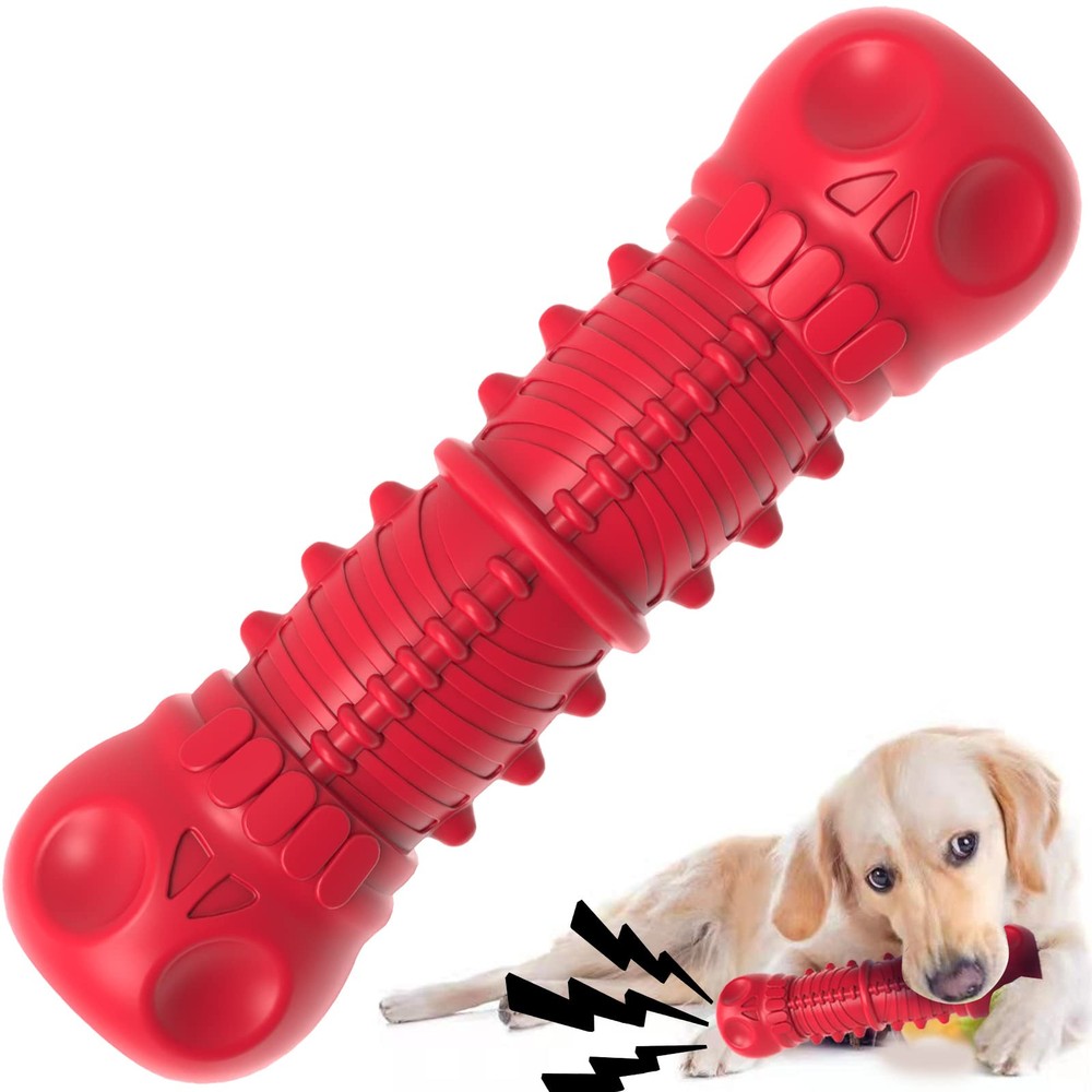 Dog Squeaky Toys for Aggressive Chewers, Durable Dog Chew Toys for Large Medi...