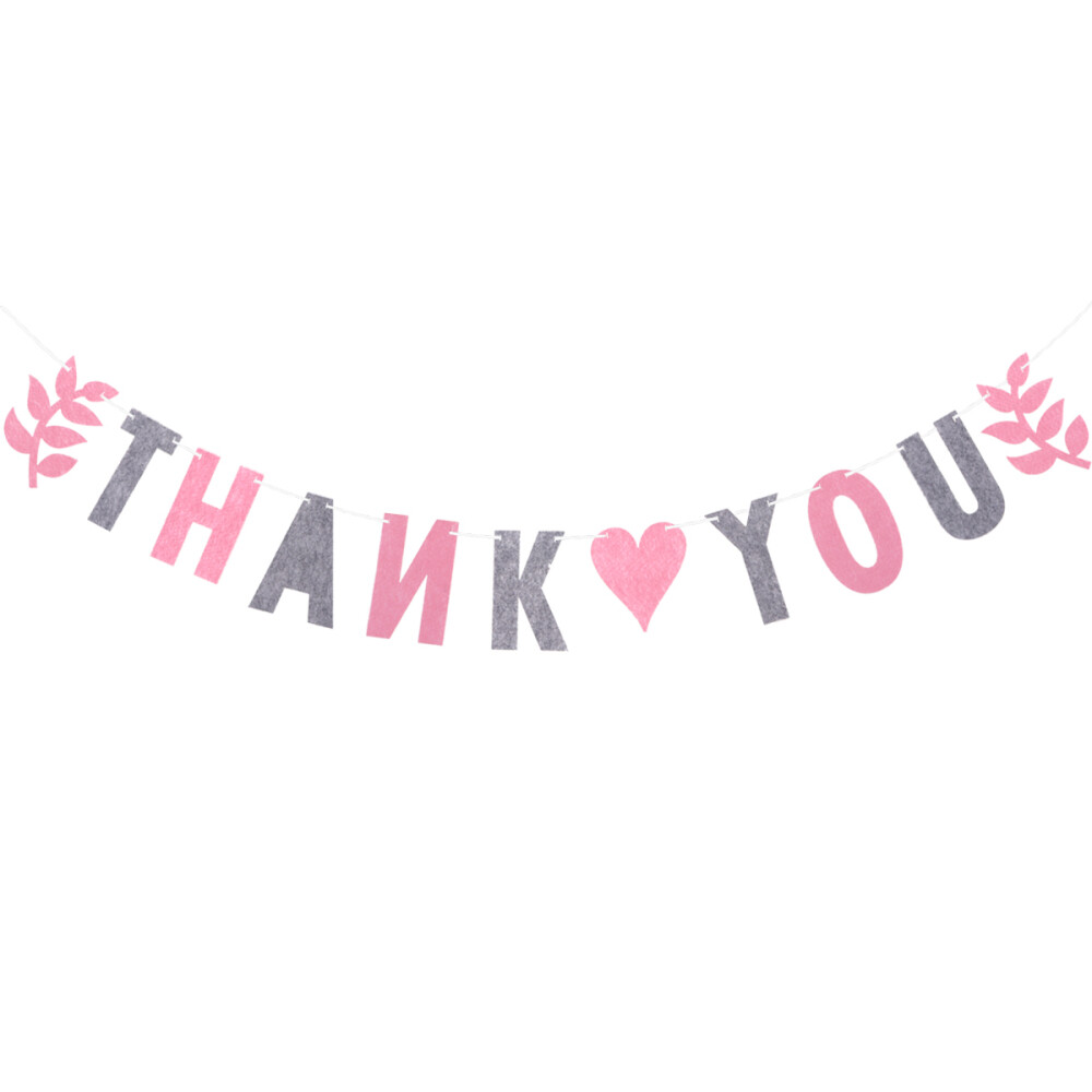 3.5ft Thank You Happy Birthday Banner - Reusable Party Decoration