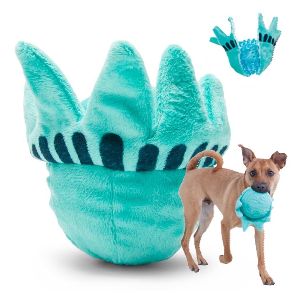 Barkbox Lady Liberty Ball 2-in-1 Dog Toy - Plush Squeaky Toy for Large Dogs |...