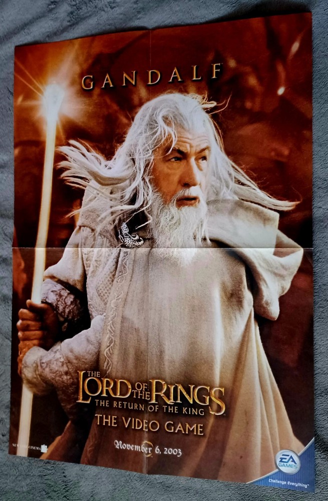 LOTR GANDALF VIDEO GAME POSTER 20.25