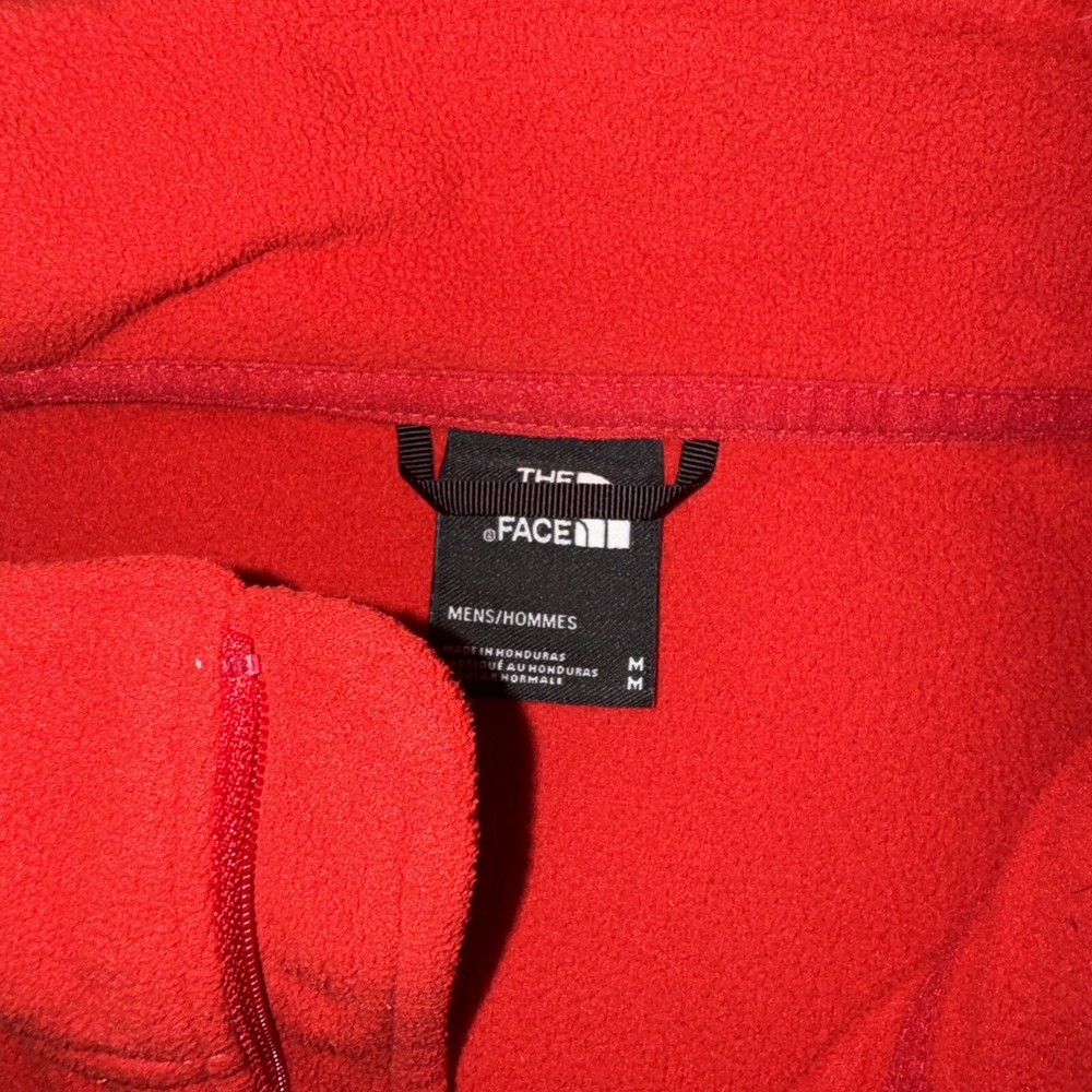 The North Face Men's Red Mock Neck Quarter-Zip Pullover Size M