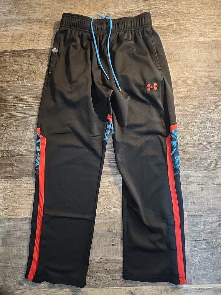 Under Armour NFL Combine Performance Track Pants for Men - Black Red Blue - Size M