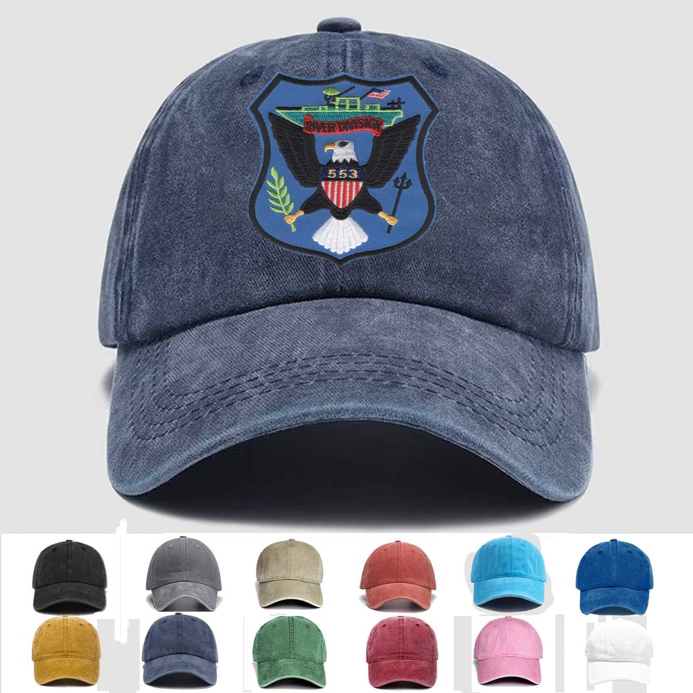 Custom Embroidered Hat RIVDIV 553 River Division, Veteran Cap, Trucker Hat, Gift