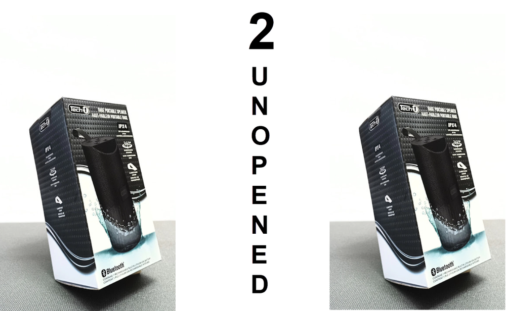 2 Pack Portable Bluetooth Speakers with 360° Surround Sound - Brand New Unopened