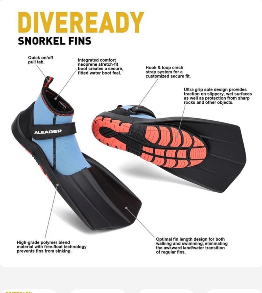 Snorkeling Fins Underwater Diving Shoes Brand NEW No Reserve