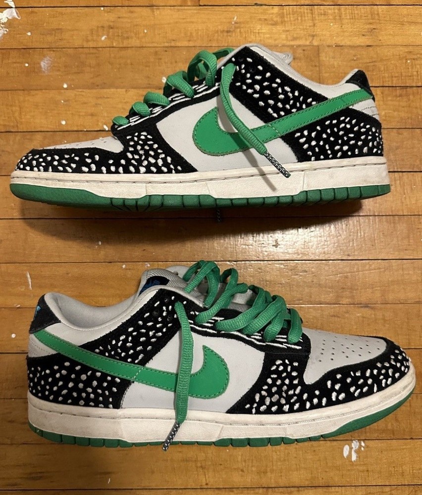 Nike Dunk SB Low Loon 313170-011 Safari Animal Print Gray Green Black