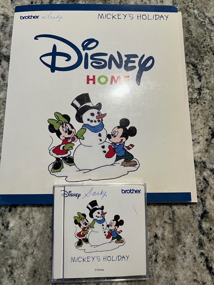 Brother Embroidery Machine Design Card Disney Mickey’s Holiday Christmas