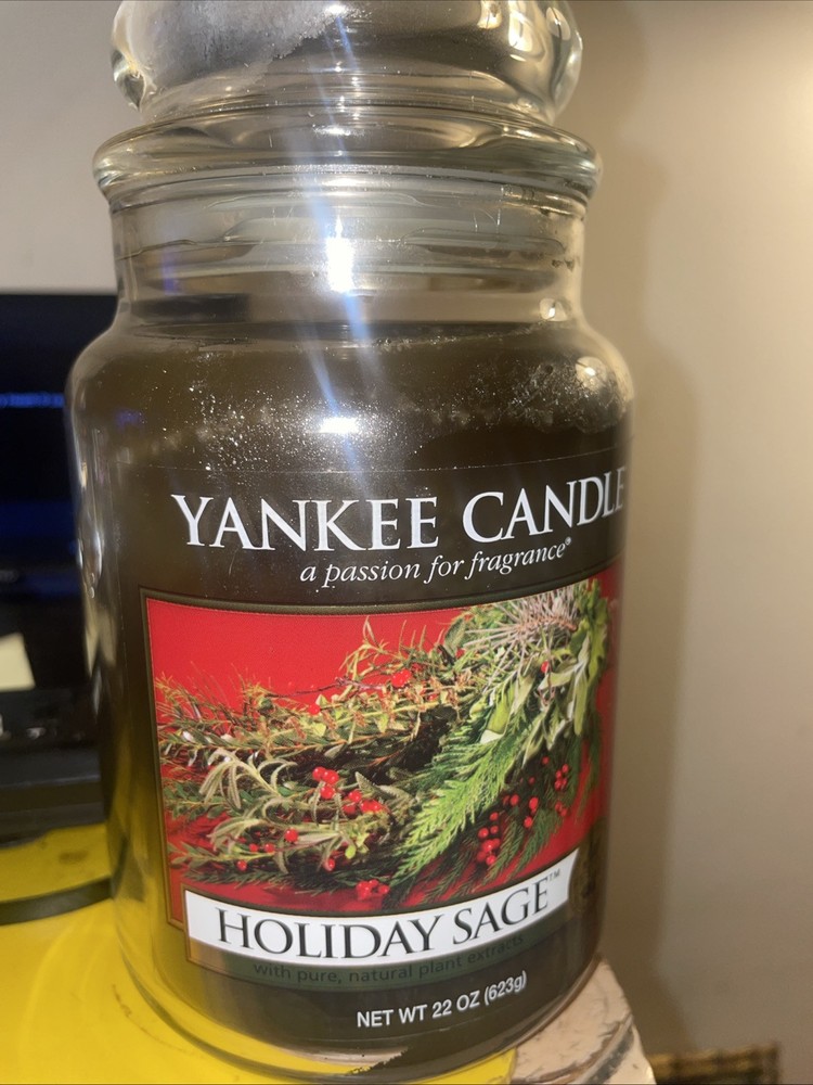 Yankee Candle Holiday Sage Large Jar 22 Oz Unused Returning Favorite