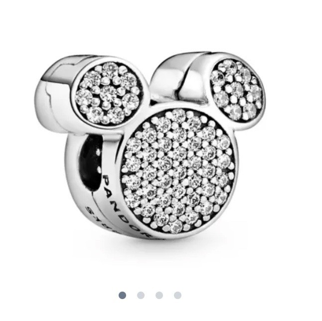Pandora Disney Mickey Mouse Pave CZ Charm Clip 791931CZ