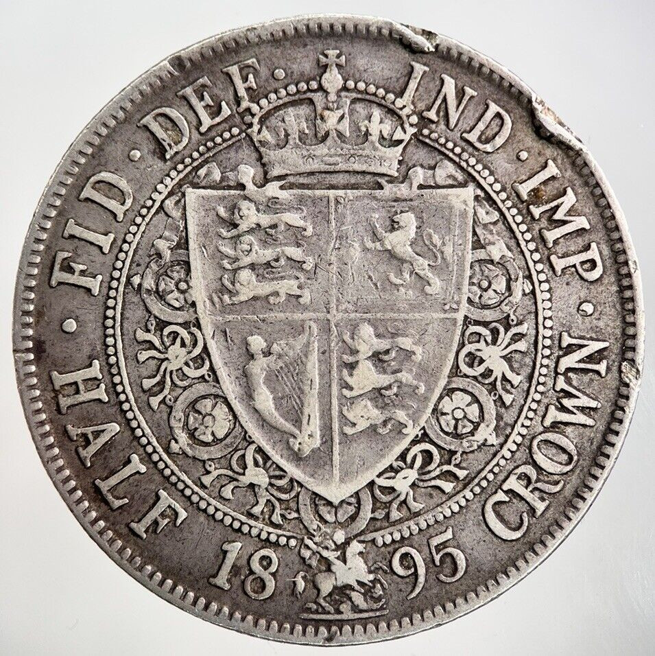 1895 Victoria Half-Crown Silver Coin | Fine Collectable Grade