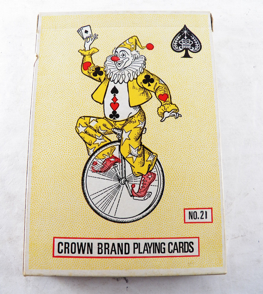 Vintage Jumbo Crown Brand 5x7 Large Print Playing Cards No 21