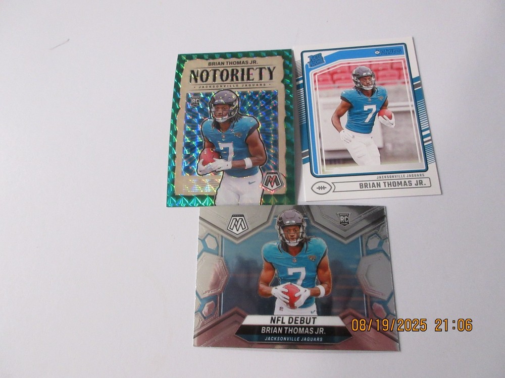 Brian Thomas Jr. Rookie Card Lot Of 3 Cards. Jacksonville Jaguars