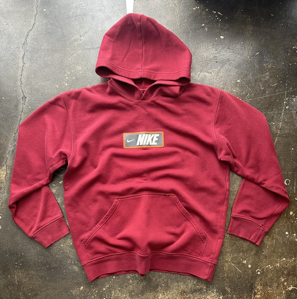 Vintage 1990s Nike Red Box Logo Sweatshirt for Men Size L