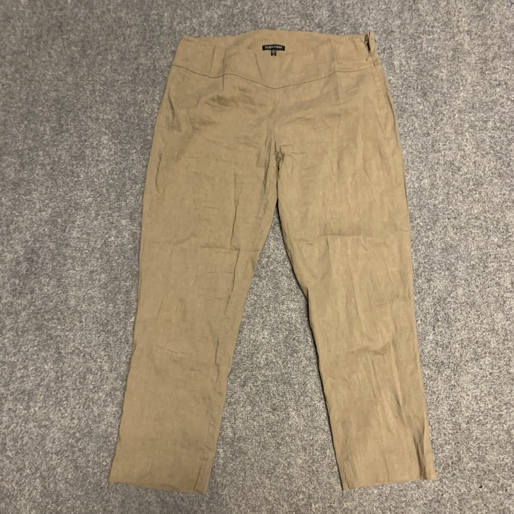 Eileen Fisher Womens Linen Pants Size Medium Casual Relaxed Office Work
