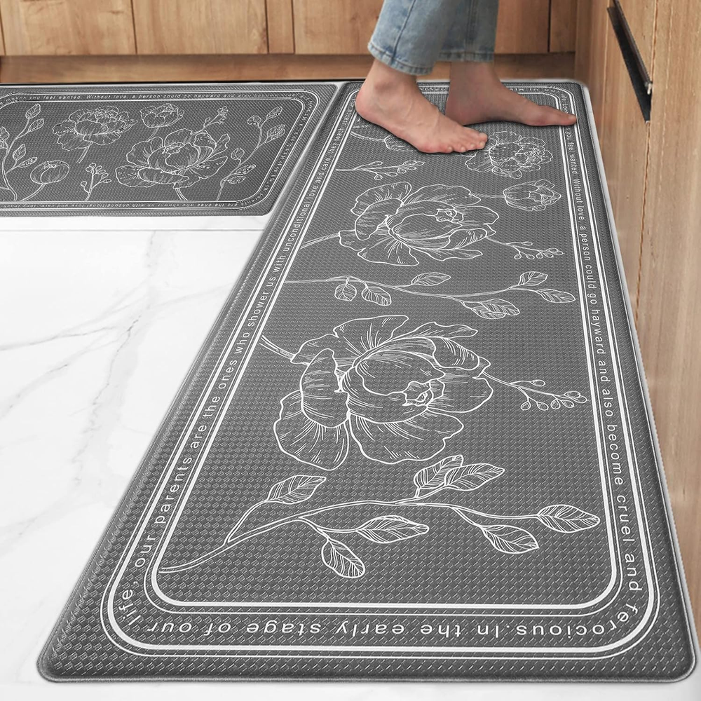 Kitchen Floor Mat Set of 2, Cushioned anti Fatigue Mat 17