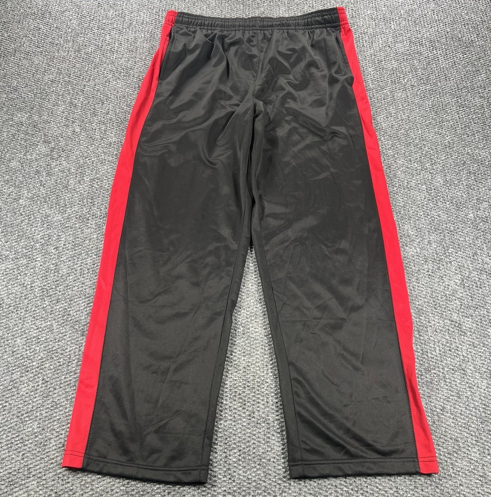 Vintage AND1 Pants Men XL Black Red Y2K Logo Embroidery Sweatpants Basketball