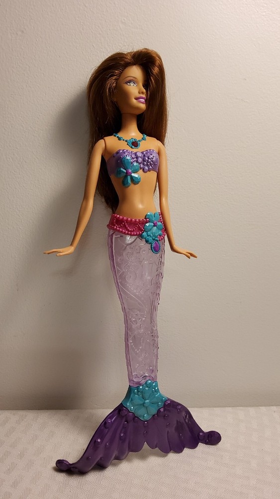 Mattels Barbie Mermaid Doll 2003 Light Up, Tested Works, Leg Area Turns Red
