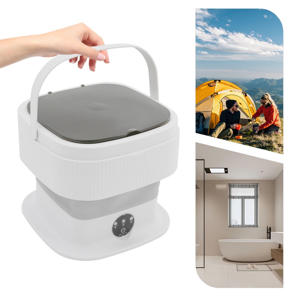 10L Portable Foldable Washing Machine 320RPM 40W US Compatible