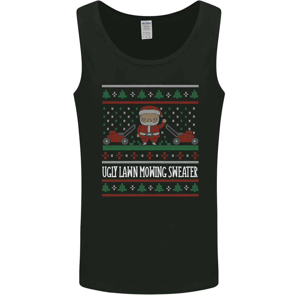 Christmas Lawnmower Funny Gardener Xmas Mens Vest Tank Top