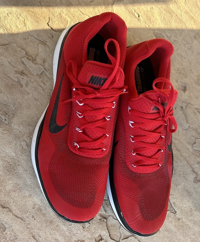 Nike Red Running Shoes with Breathable Mesh Upper