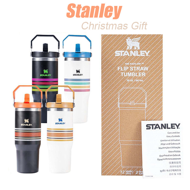 Christmas Gift Quencher Tumbler 30 oz H2.0 Stainless Steel Flip Straw Tumbler