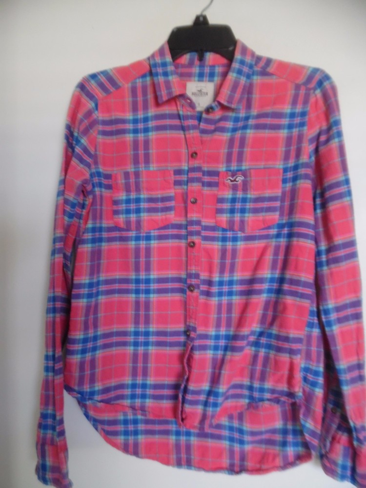 HOLLISTER Multi Plaid Button Up Women's Shirt - Sz S