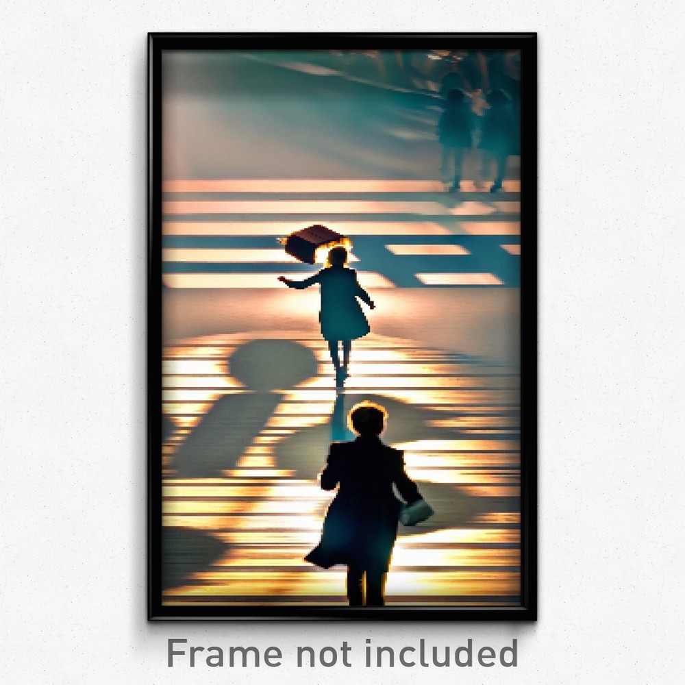 8 Bit Pixel Art Poster - Admirable Crossing Psychedelic Video Game Print
