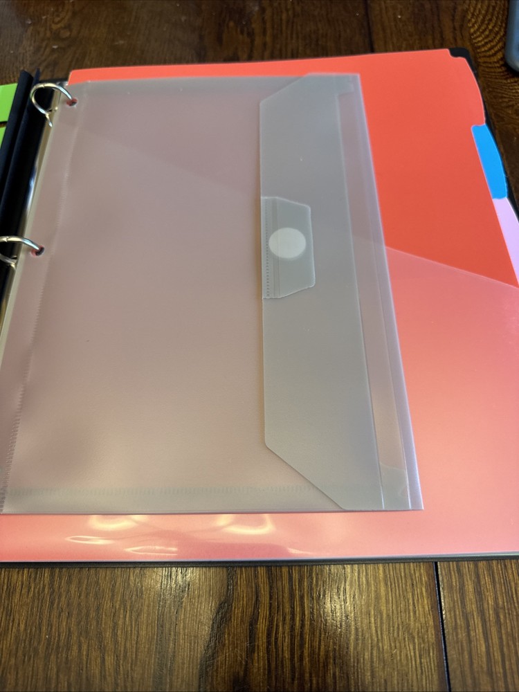 WOT I Telescoping 3 Ring Binder Organizer with Refillable Pockets & Expanding Folder