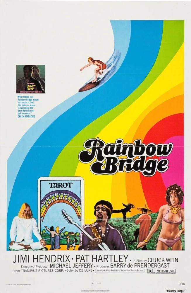RAINBOW BRIDGE, JIMI HENDRIX, 1971, REPRO VINTAGE CINEMA POSTERS, HQ