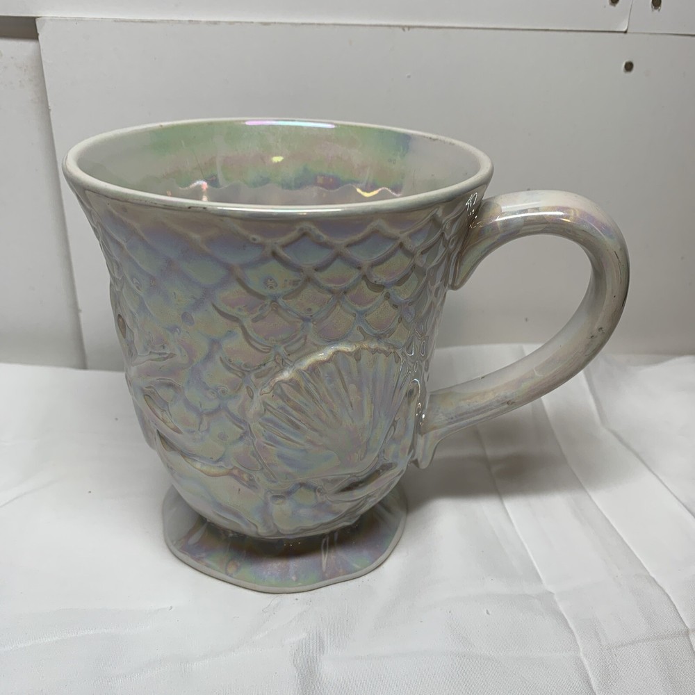 Roscher Stoneware Nautilus Collection Iridescent Large Coffee Mug
