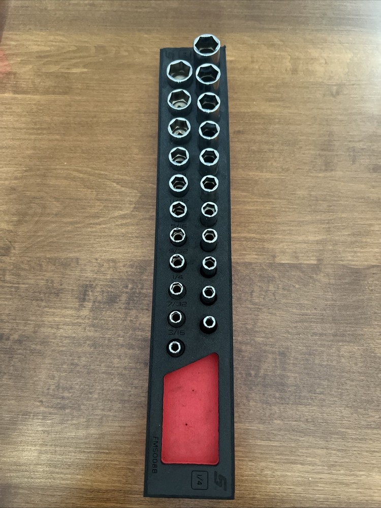 122STTMFR  1/4 22PC 6 Point SAE Socket Set In Foam