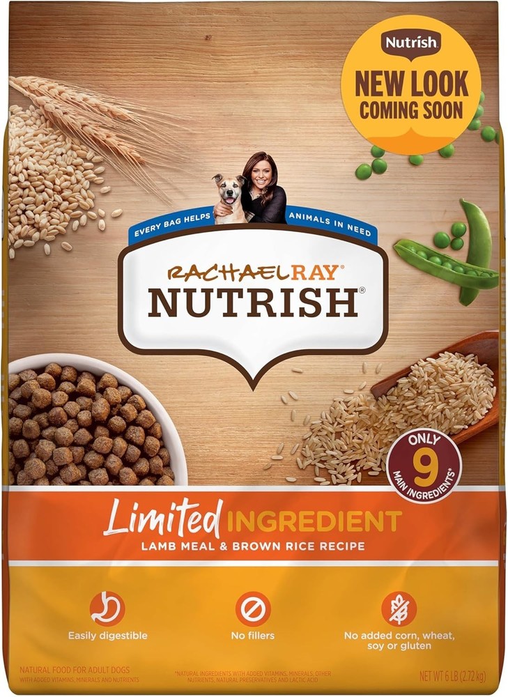 Rachael Ray Nutrish Limited Ingredient Diet Lamb Meal & Brown Rice Recipe, 6 Ib