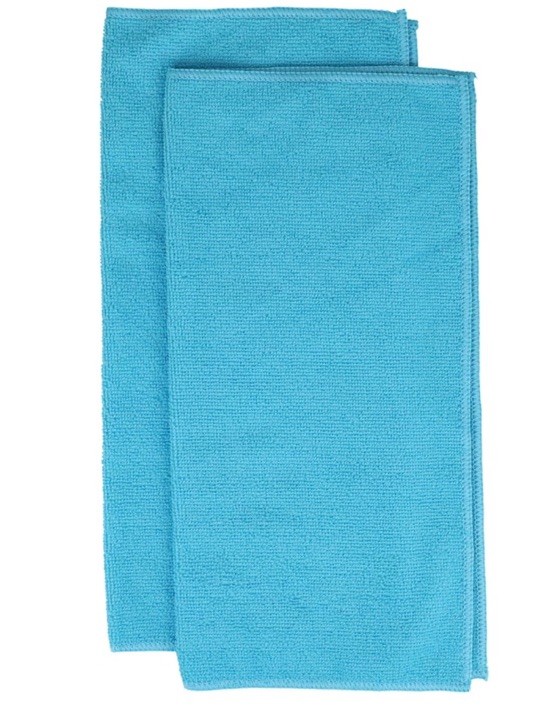 2-Pack Blue and Green Microfiber Cleaning Cloths