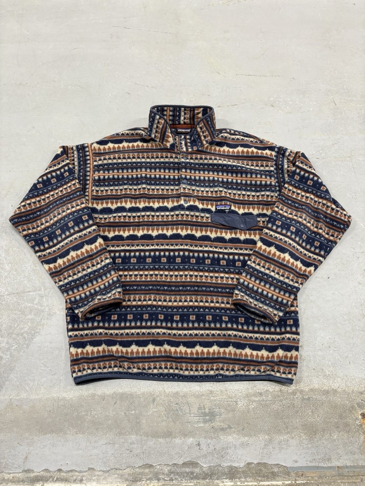 Patagonia Synchilla Snap-T Pullover Sweater Men's XXL Cottage Isle El Cap Khaki