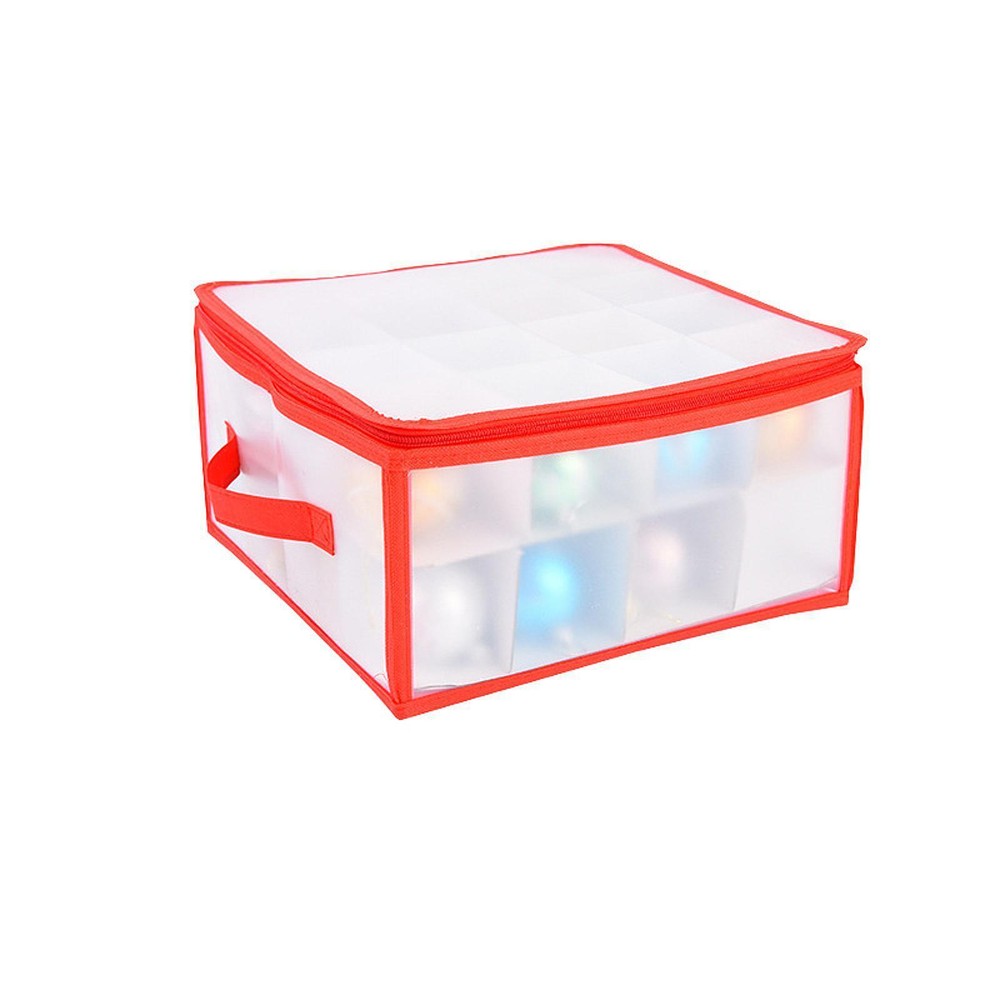 Festive Holiday Ornament Storage Box for Christmas Birthdays Engagements Valentines  