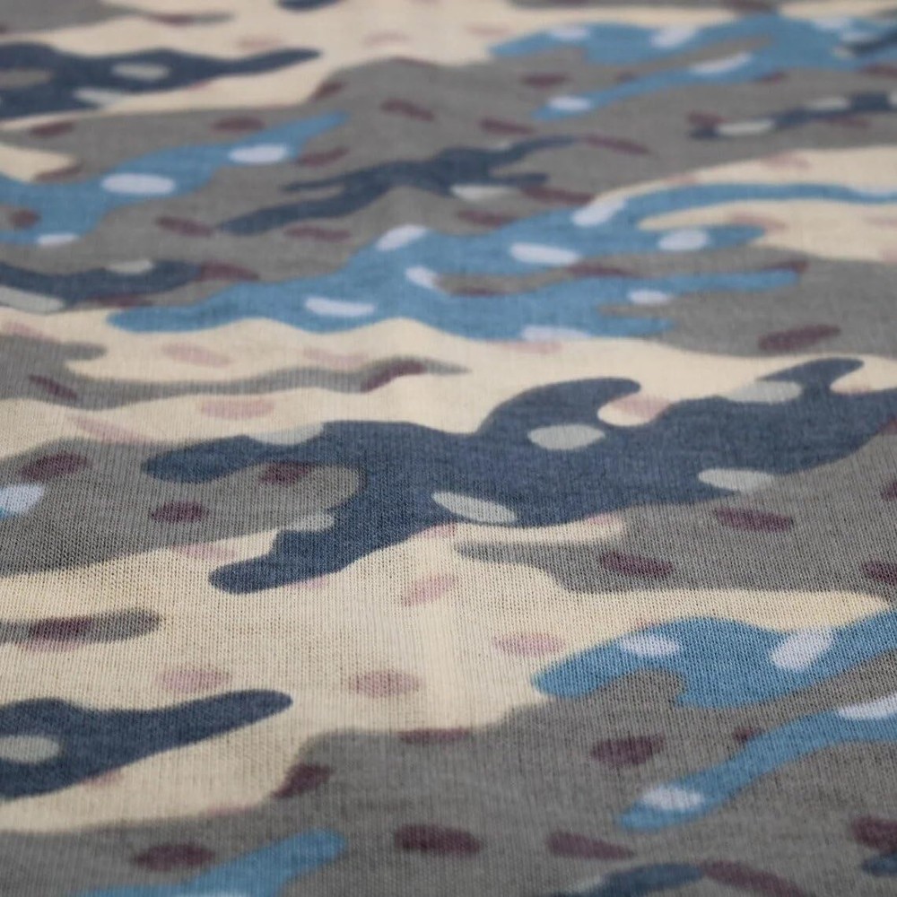 Stretch Poly Spandex Camo Hacci Fabric Non-Brushed Print Material