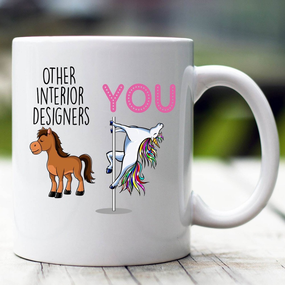 Funny Unicorn Mug Gift for Interior Designers - Creative & Unique