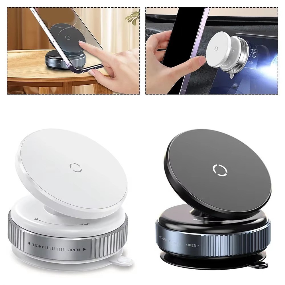 2025 NEW Vacuum Magnetic Suction Cup Phone Holder Car Mount Foldable 360° Stand