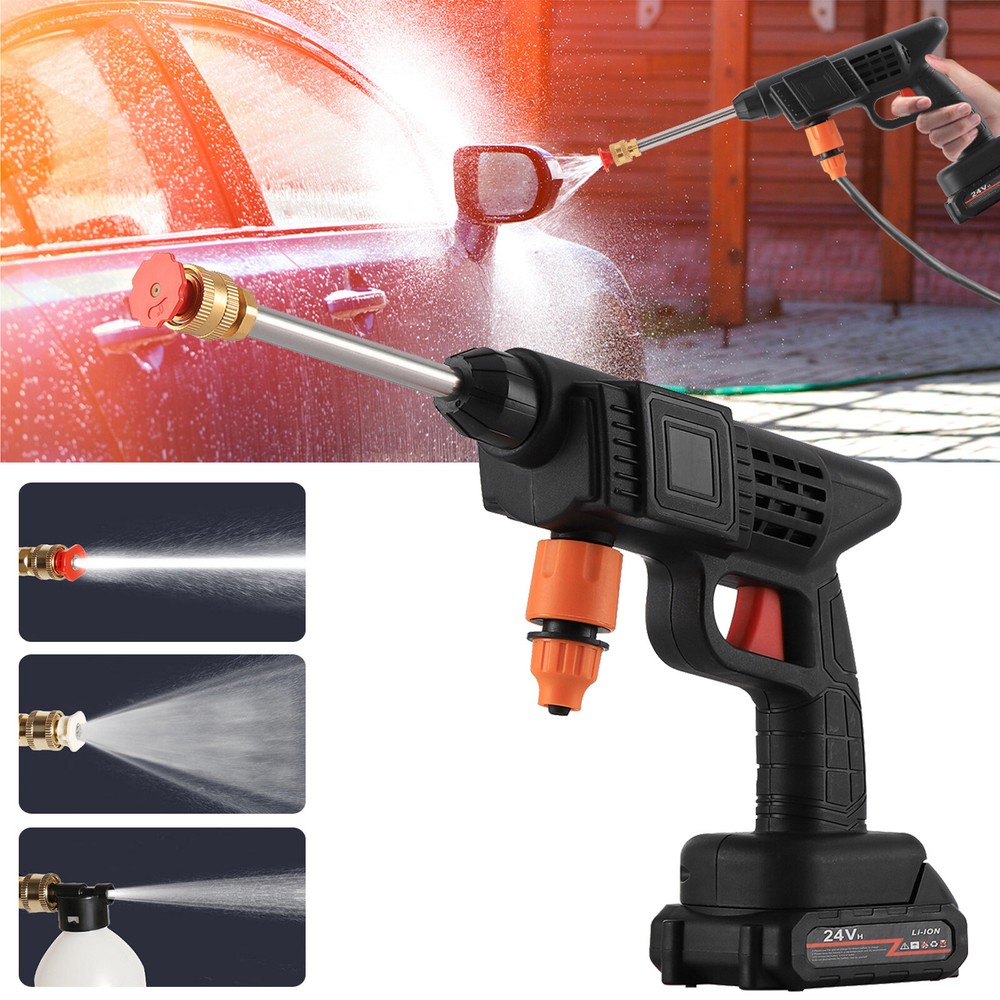 Electric High Pressure Water Spray Gun Portable Cordless Car Washer Cleaner Tool