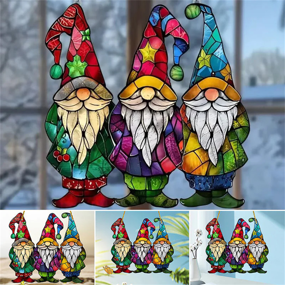 Christmas Gnomes Pendant Decorations Outdoor Hanging Decorate Xmas Ornaments