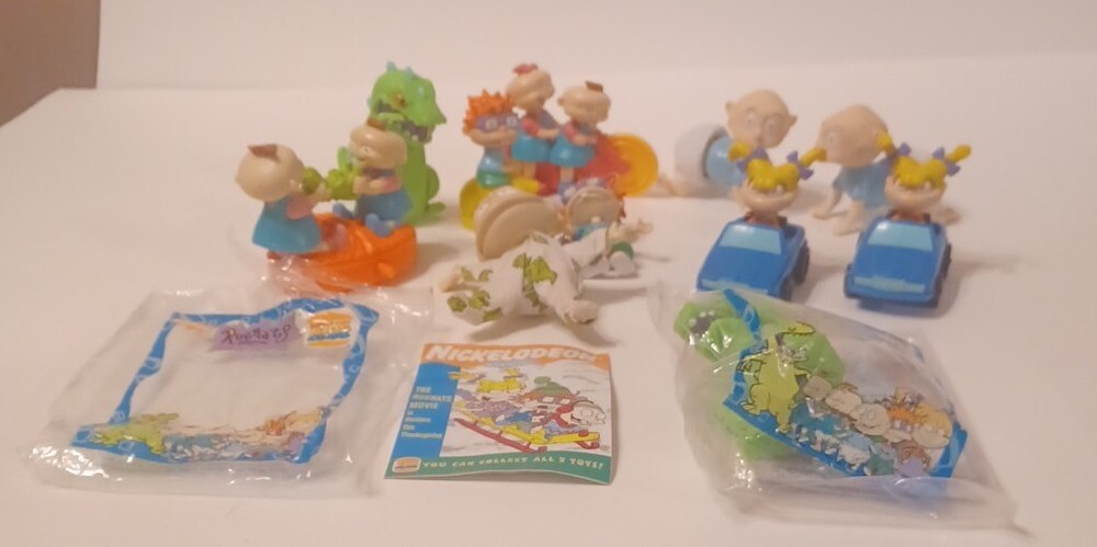 Vintage Rugrats Tommy Chuckie Angelica Burger King Toys Lot  
