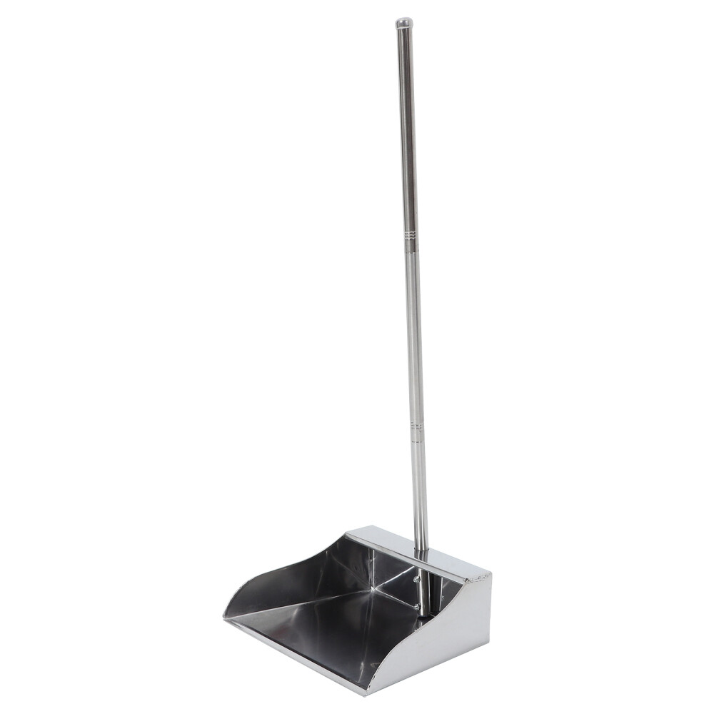 Dust Pan with Handle Metal Long Handled Garbage Shovel Child Work