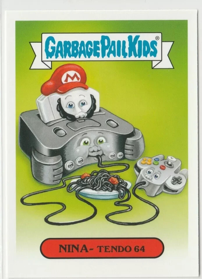 Nina-tendo 64 Garbage Pail Kids GPK 2019 We Hate the 90s Trading Card #5a