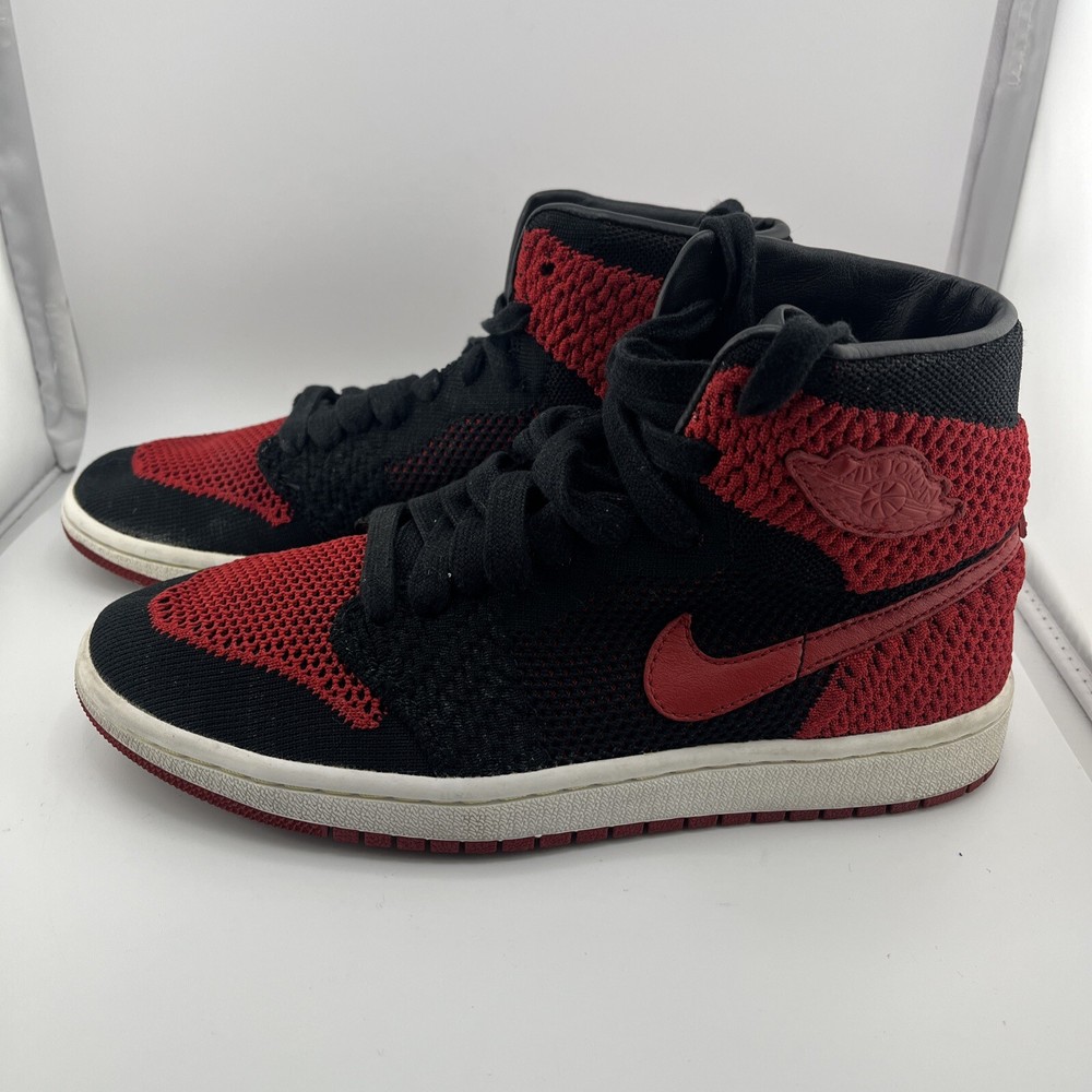 Nike Air Jordan 1 Retro High OG Flyknit Bred 2017  Size 6.5Y W/O Box