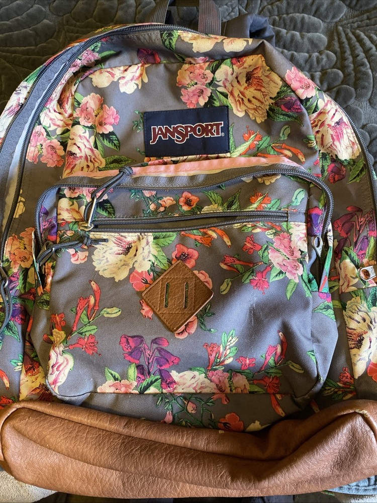 Jansport Pink Floral Student Backpack