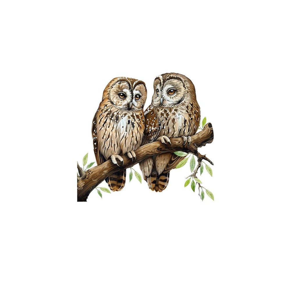 Figurine Animal Owl Cut Plastic Small Wall Mount Modern Multicolor Sticker Decor