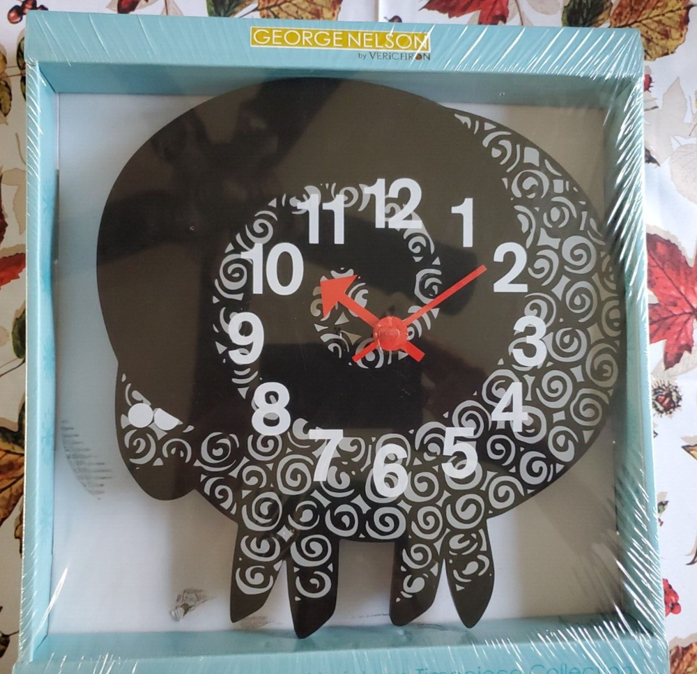 LOT OF TWO (2) GEORGE NELSON BY VERICHRON RAM CLOCK-NEW**LIMITED TIME SALE**-image