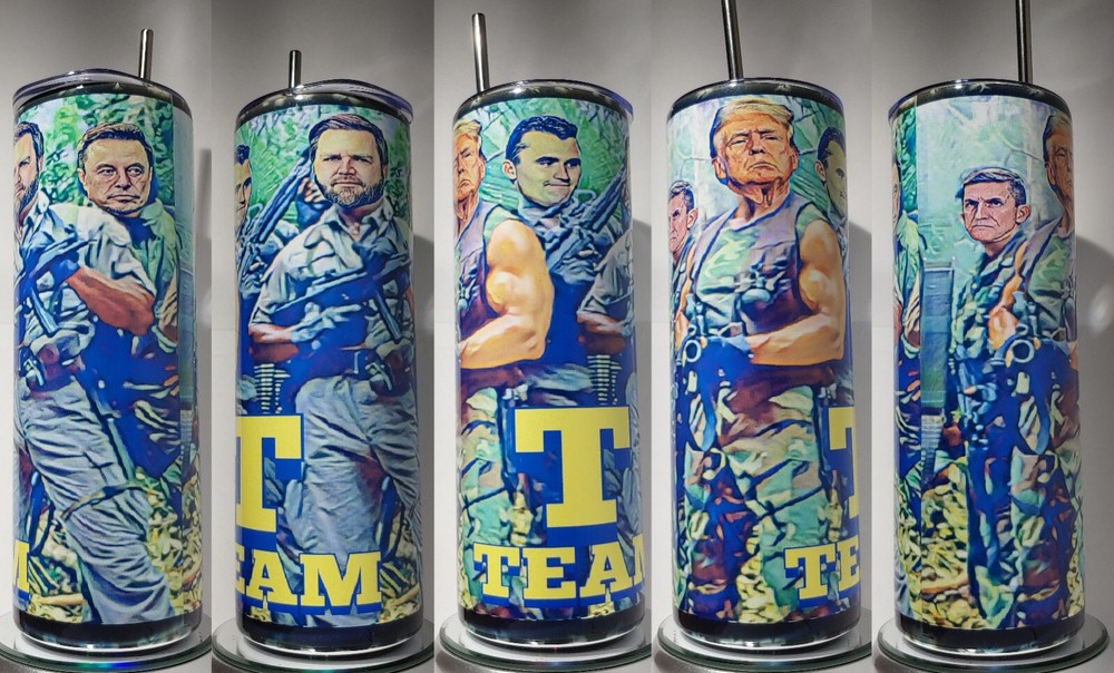 Trump team tumbler  Stainless-Steel 20oz with SS straw and cleaner