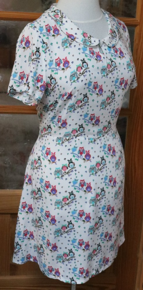 Joe Browns Women’s Twit Twoo Owl Print Dress in Size 14